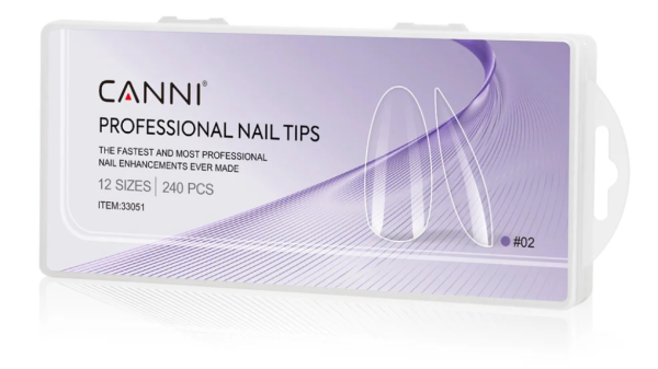 Nail Tip Clear Almond Box